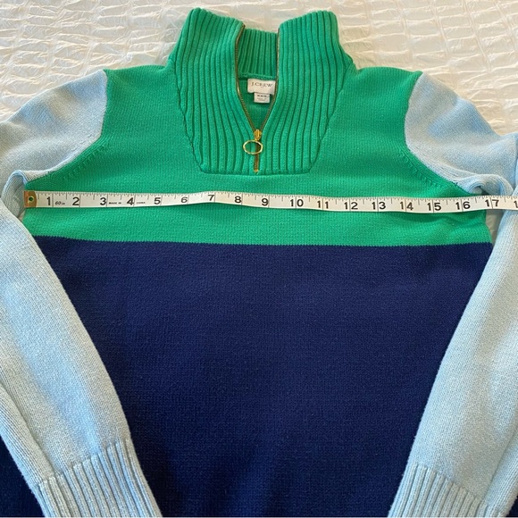 J Crew color block zip sweater - Picture 4 of 6